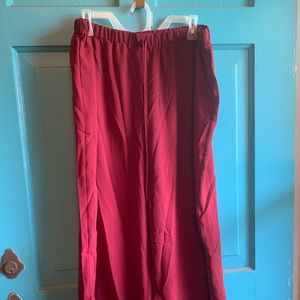 NWOT SHEIN red gaucho style wide leg capris - 3x